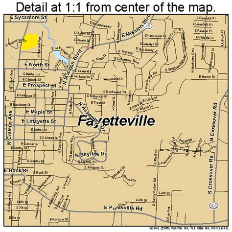 street map of fayetteville ar.